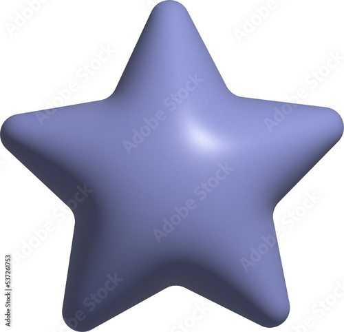 cute 3D colorful star shape decoration