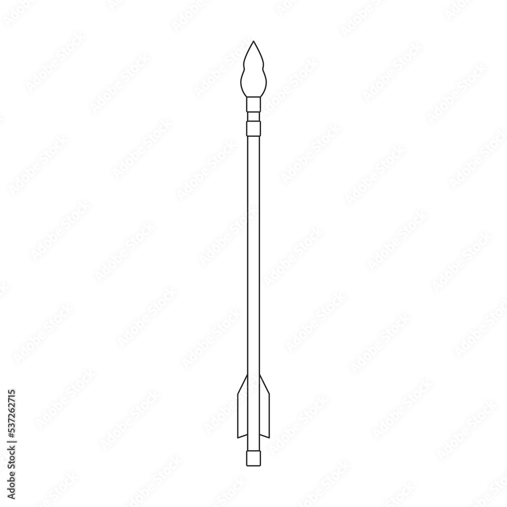 Arrow for bow vector icon.Outline vector icon isolated on white background arrow for bow. Arrow for bow vector icon.Outline vector icon isolated on white background arrow for bow.