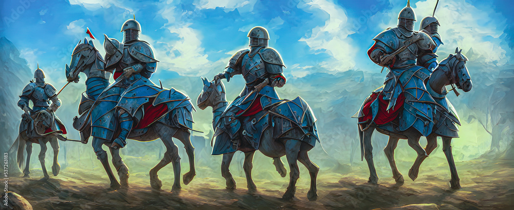Artistic concept painting of a medieval army on the battlefield , background illustration. Artistic concept painting of a medieval army on the battlefield , background illustration.