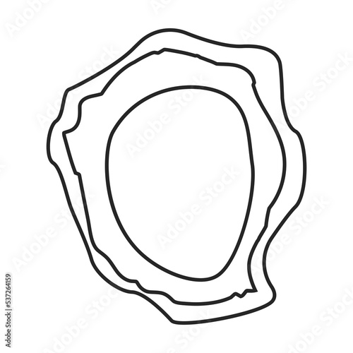 Oyster vector icon.Outline vector icon isolated on white background oyster.
