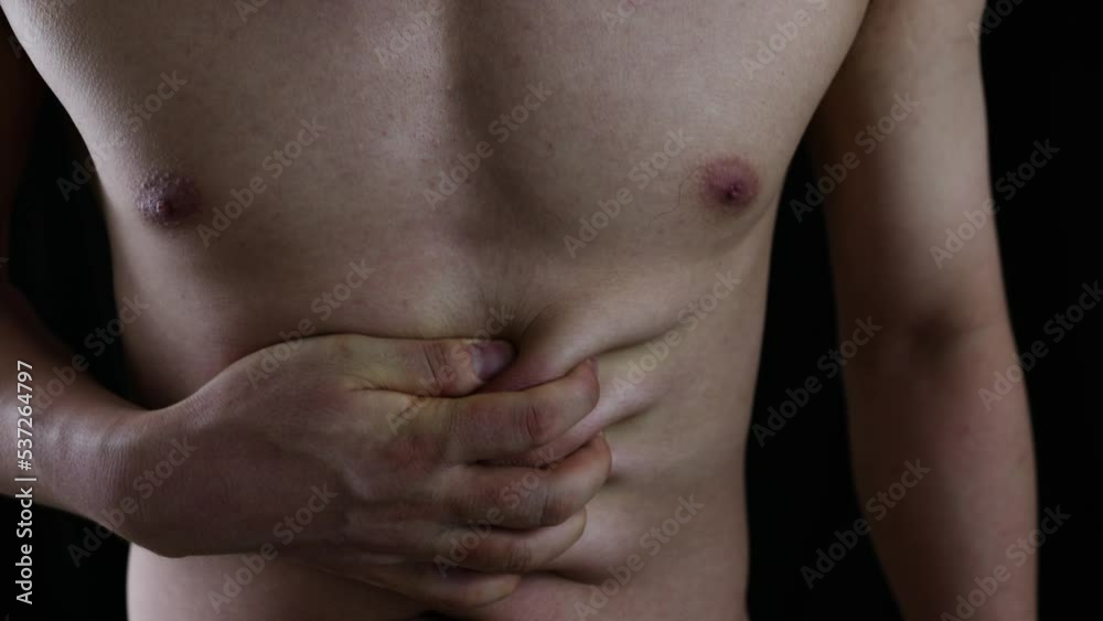man suffering from stomach pain man suffering from stomach pain