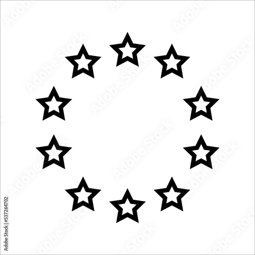 star rating icon vector illustration eps10. Isolated badge for website or app - stock infographics