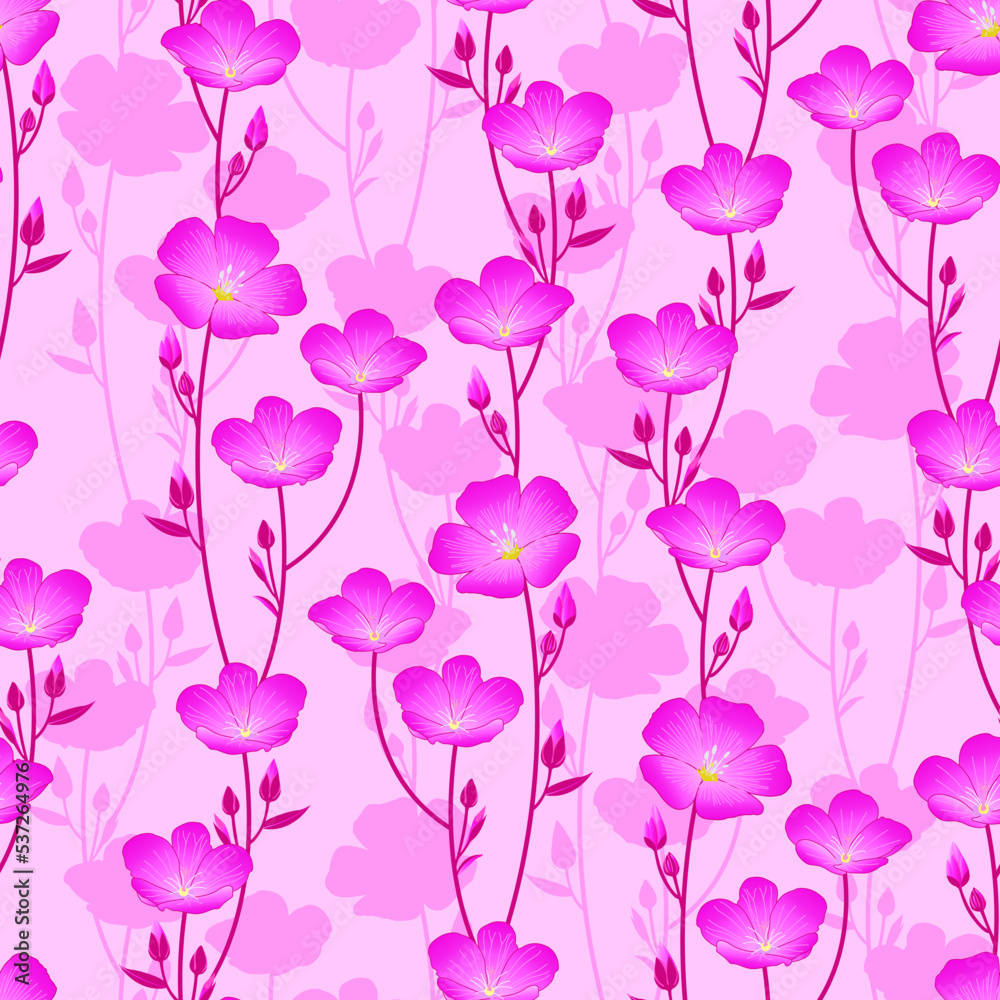 ditsy pink floral seamless pattern. pink flower in summer spring fashion collections. vintage style. good for wallpaper, fashion, fabric, dress, background.