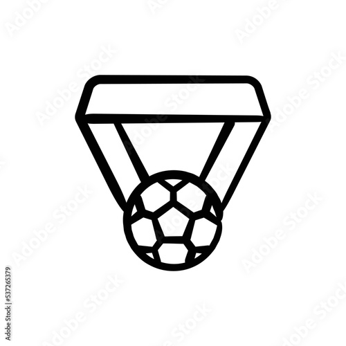 Sport medal hand-drawn icon vector graphic illustration