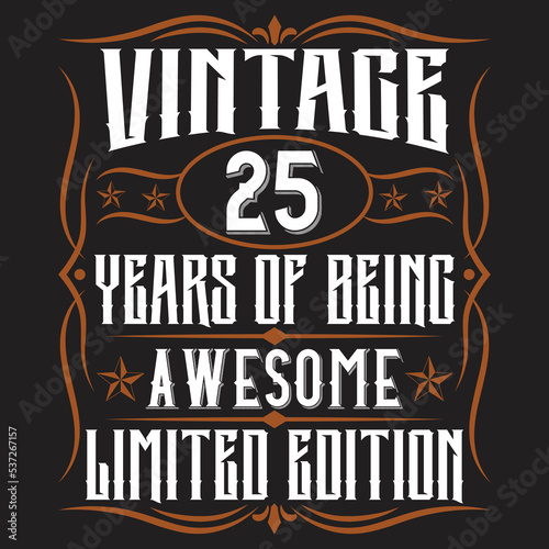 Vintage Birthday  t shirt design with Birthday elements or Hand drawn Birthday typography design
