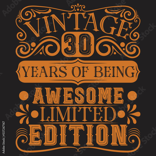 Vintage Birthday t shirt design with Birthday elements or Hand drawn Birthday typography design 