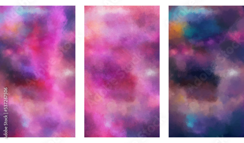Set colorful watercolor background, abstract colors, free stock vector
