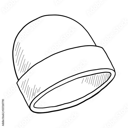 VECTOR BLACK AND WHITE CONTOUR ILLUSTRATION OF A GYNECOLOGICAL CERVICAL CAP