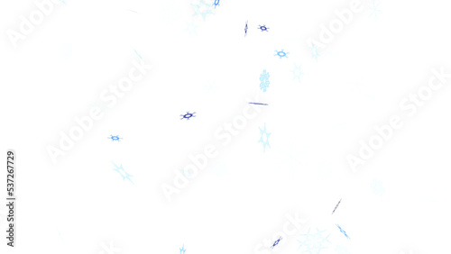 Whimsical frosty isolated snowflakes 
