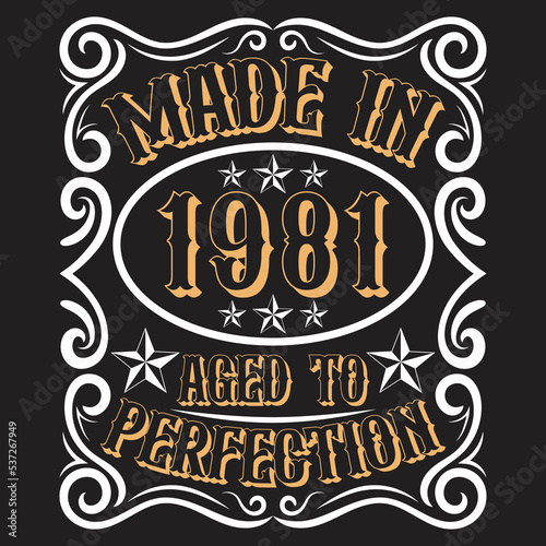 Vintage Birthday  t shirt design with Birthday elements or Hand drawn Birthday typography design
