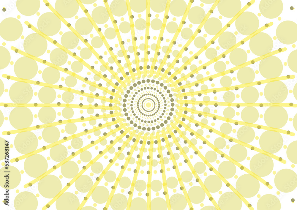 Abstract graphic with a white background in a horizontal position with many colors in a half circle. Abstract graphic with a white background in a horizontal position with many colors in a half circle.