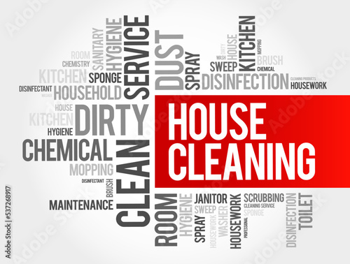 House Cleaning word cloud collage, concept background