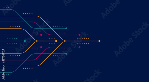 Abstract arrow direction. Technology background