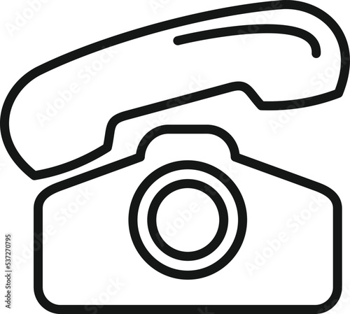 Phone icon outline vector. Contact call. Email online