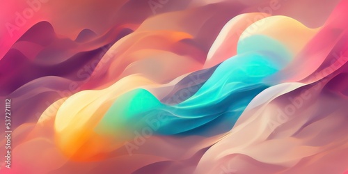 Soft liquid flow with smooth texture and vivid wavy forms