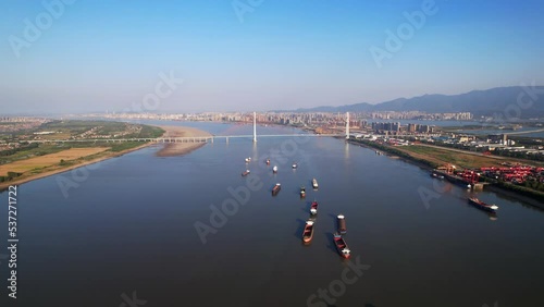 view of ship in river photo