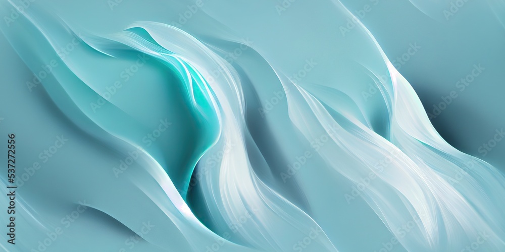 Obraz premium Blurring effect, seamless texture, and a gentle flowing flow of bluish-white wavy forms