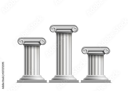 Antique Greek pillars in the form of a winners podium