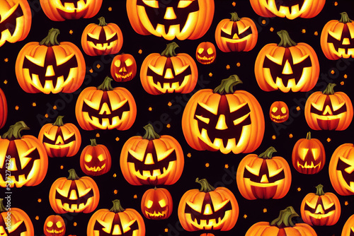 Halloween day Jack O' Lanterns trick or treating Samhain All Hallows' Eve All Saints' Eve spooky Horror Ghost Demon background October 31