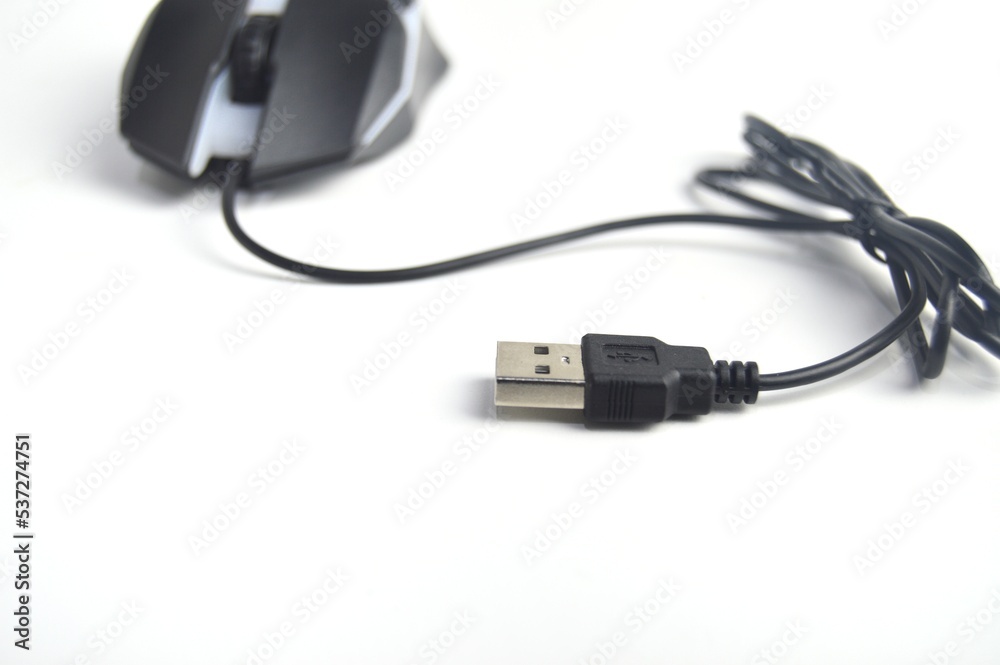 Defocus of Modern computer mouse isolated on white background Defocus of Modern computer mouse isolated on white background
