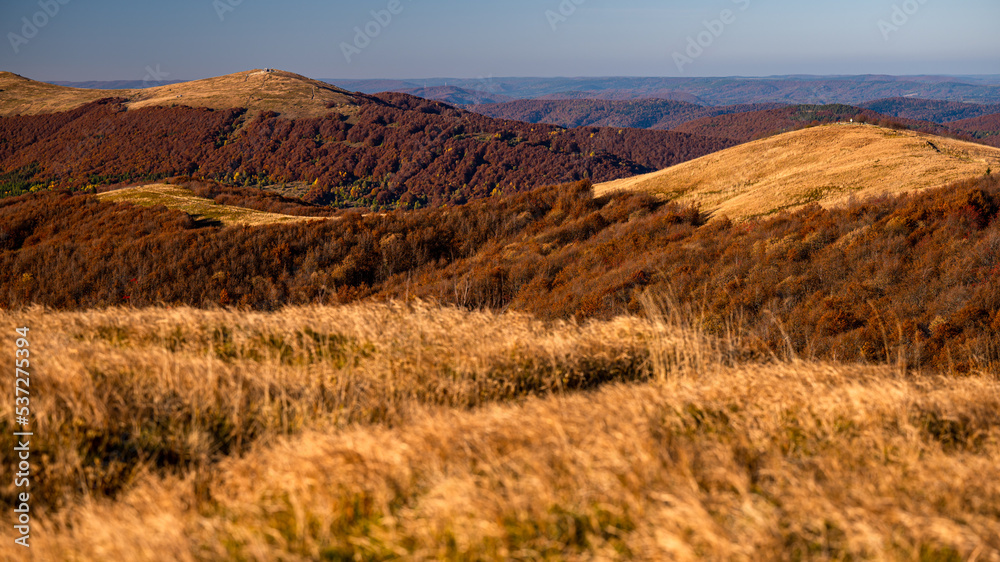 Bieszczady National Park, Poland. Colorful autumn mountain landscape. Bieszczady National Park, Poland. Colorful autumn mountain landscape.