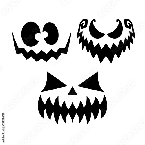 decal pumpkin halloween face  photo