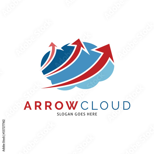 Free Download Arrow Cloud Icon Vector Logo Template Illustration Design - GFXLoad