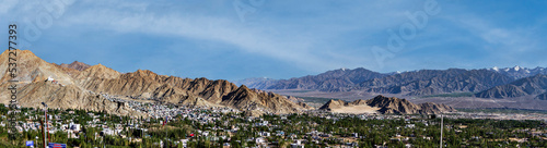 Panorama of Leh in Indian Himalayas