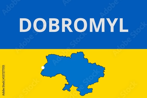 Dobromyl: Illustration mit dem Namen der ukrainischen Stadt Dobromyl photo