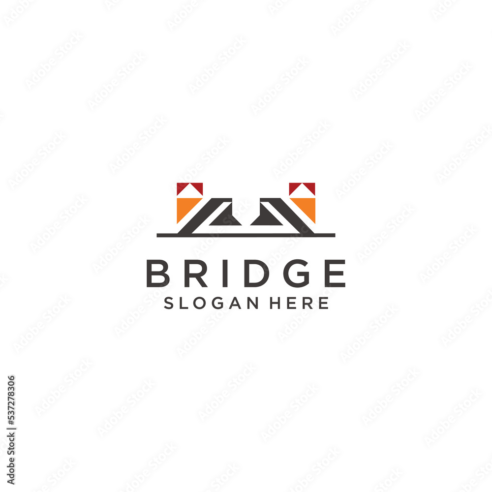 Bridge logo icon vector image Bridge logo icon vector image