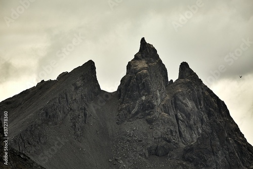 Mountain peaks at Vestrahorn, Stokksnes, Iceland