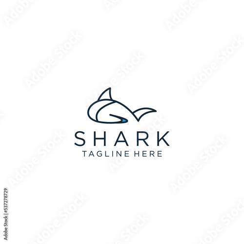 Shark logo icon vector image