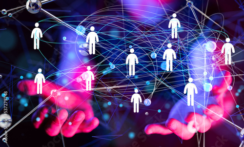 Social Media Circles modern Network