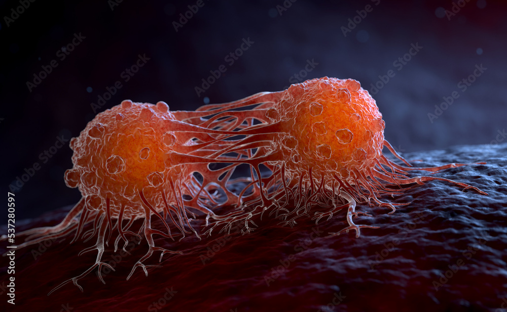 Foto Migrating cancer cells