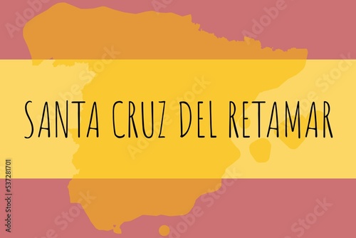 Santa Cruz del Retamar: Illustration mit dem Namen der spanischen Stadt Santa Cruz del Retamar photo