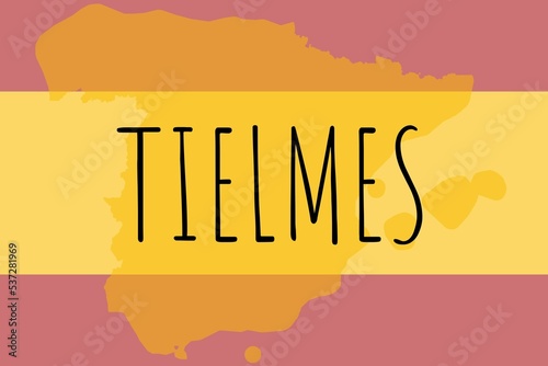 Tielmes: Illustration mit dem Namen der spanischen Stadt Tielmes photo