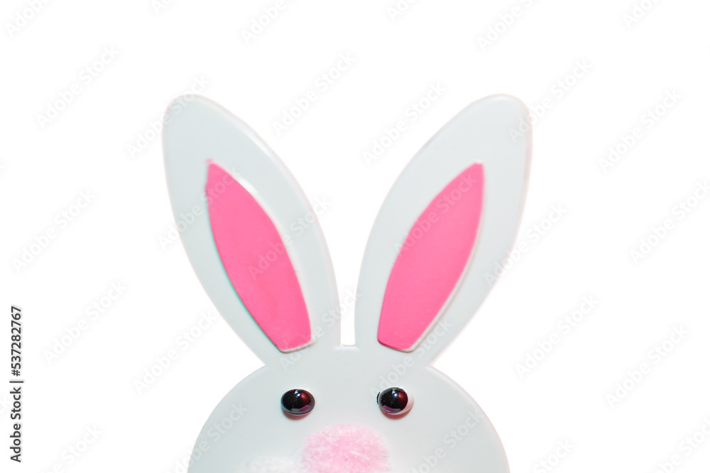 Little miniature rabbit toy isolated on the white background. Little miniature rabbit toy isolated on the white background.