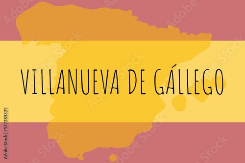Villanueva de Gállego: Illustration mit dem Namen der spanischen Stadt Villanueva de Gállego photo