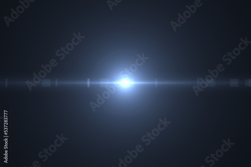 Natural  Sun flare on the black background