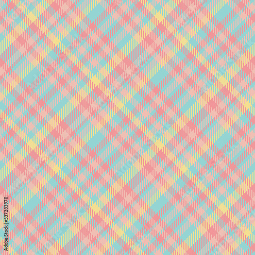 Seamless tartan plaid pattern in Green Yellow and Pink Color.