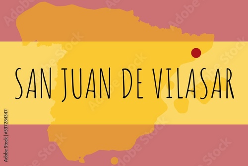 San Juan de Vilasar: Illustration mit dem Namen der spanischen Stadt San Juan de Vilasar photo