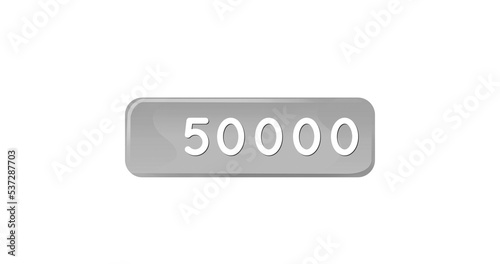 Image of 50000 notifications on white background