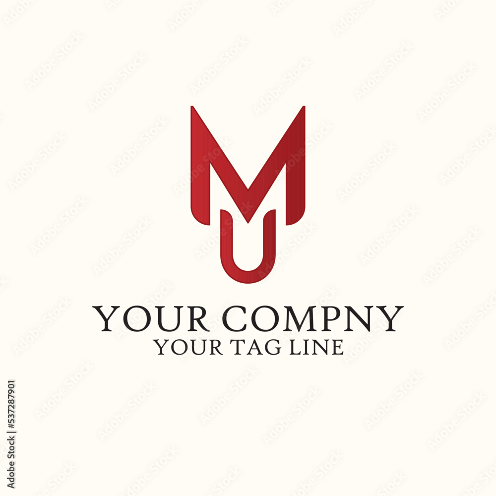 logo initial MU for your company logo initial MU for your company