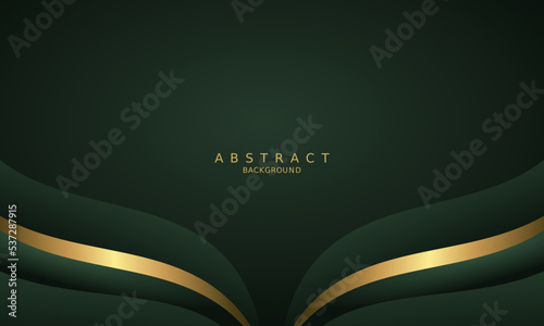 dark green luxury premium background and gold line.