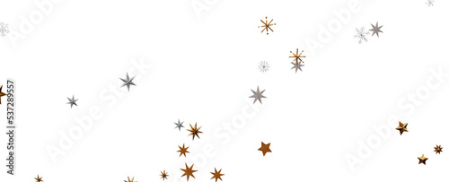 Holiday golden decoration, glitter frame isolated