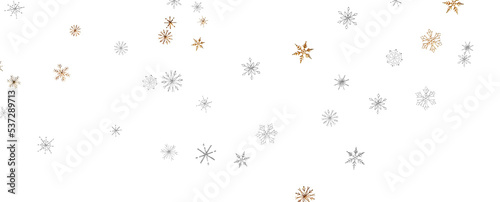 Christmas background design of snowflake and snow falling in the winter 3d illustration