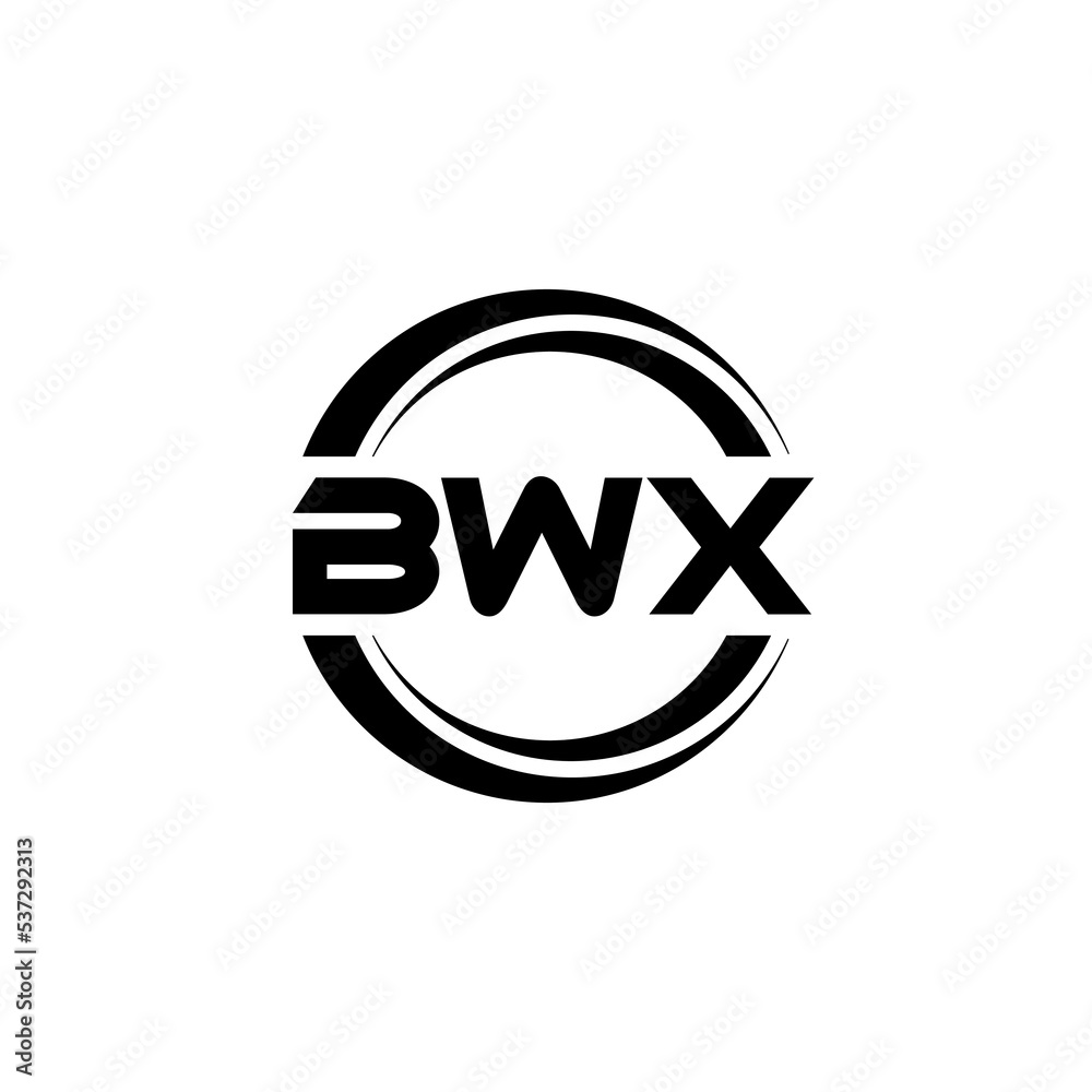 BWX letter logo design with white background in illustrator, vector logo modern alphabet font overlap style. calligraphy designs for logo, Poster, Invitation, etc.