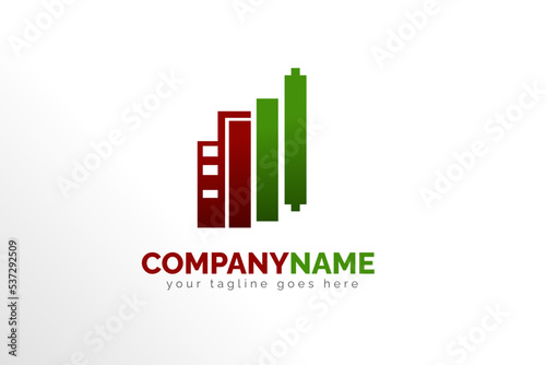 Simple Modern Trading Company Logo Illustration for your Business  Company  Brand  and Many More. In Red and green color. Ready To Use Template