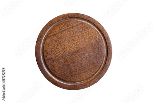 Round wood top view