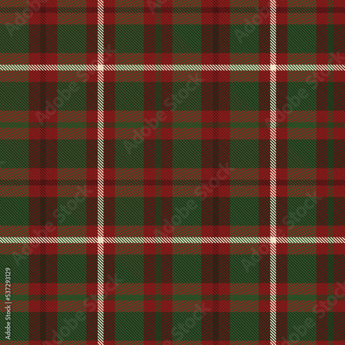 Tartan pattern,Scottish traditional fabric seamless Christmas tone, green and red background